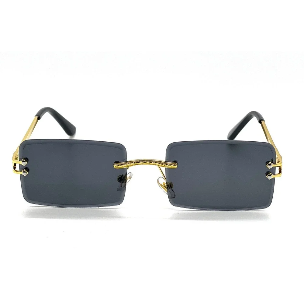 Men Sunglasses Dark Black Lens Outdoor Driving Diamond Cut Cholo Street‎ Trendy